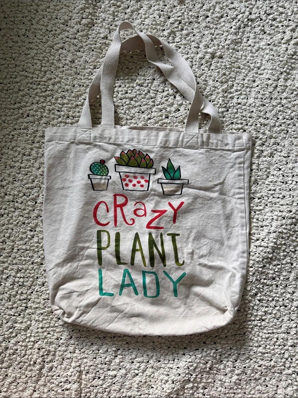 🪴 Studio M “Crazy Plant Lady” Cotton Canvas Tote 🪴